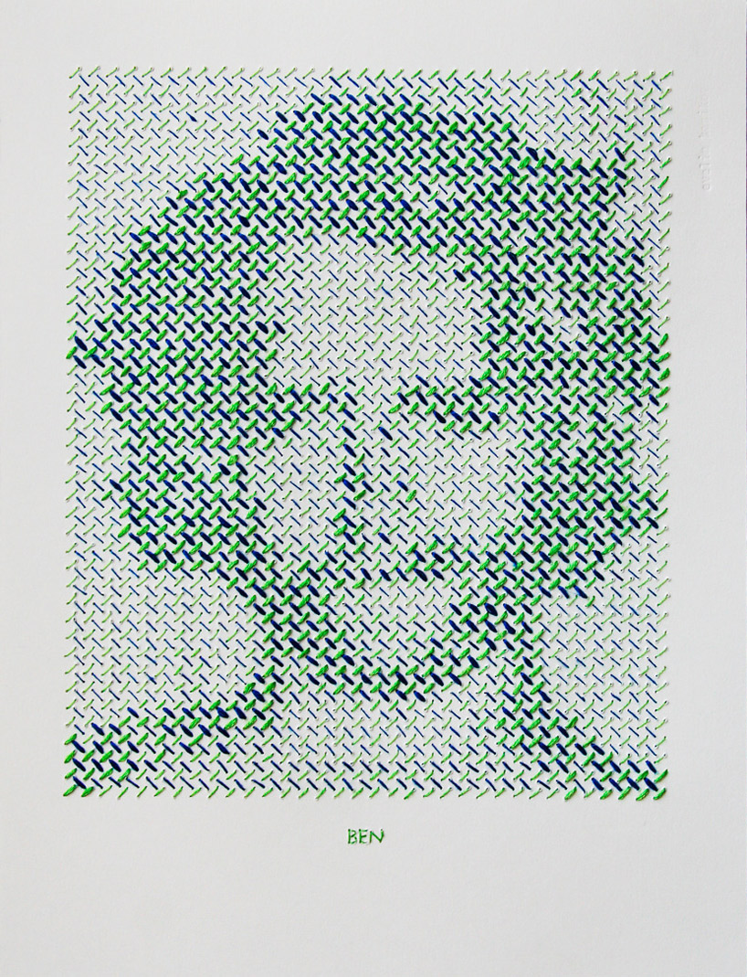 hand stitched portraits by evelin kasikov